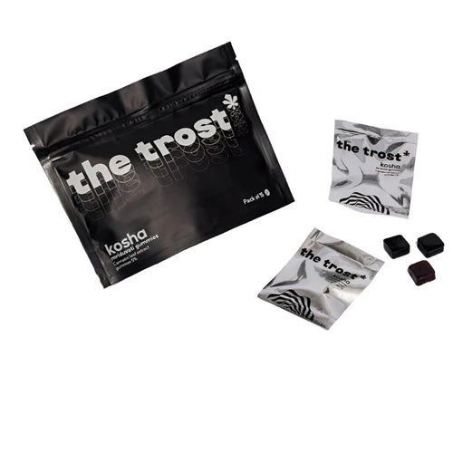 a bag of the trost cbd gummies is sitting on a table