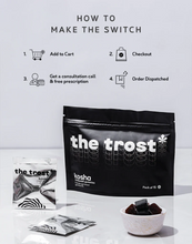 Load image into Gallery viewer, a bag of the trost cbd gummies is sitting on a table.
