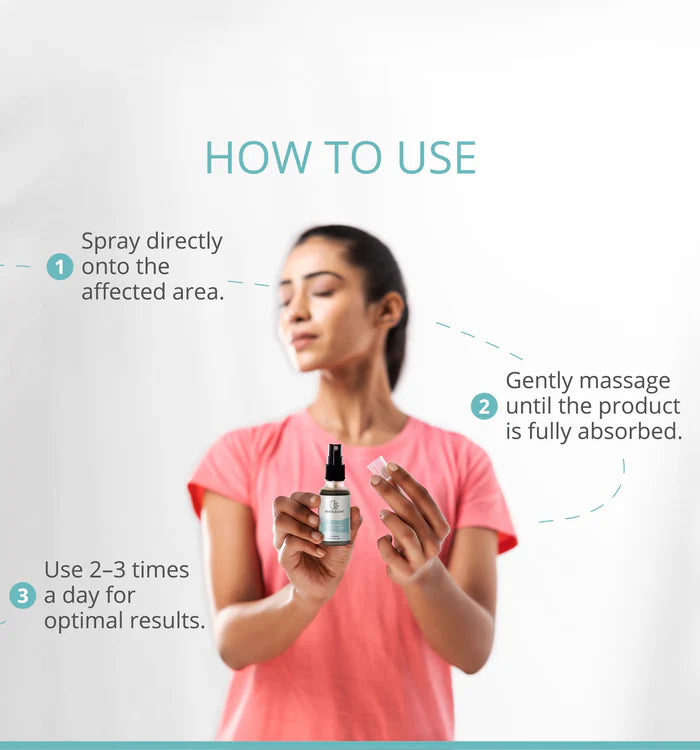 Person holding a bottle with instructions on how to use a product