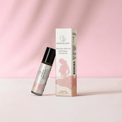 Menstrual product with packaging on a pink background