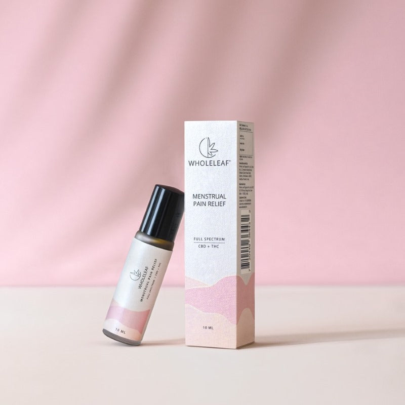 Menstrual product with packaging on a pink background