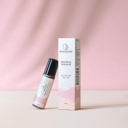 Menstrual product with packaging on a pink background