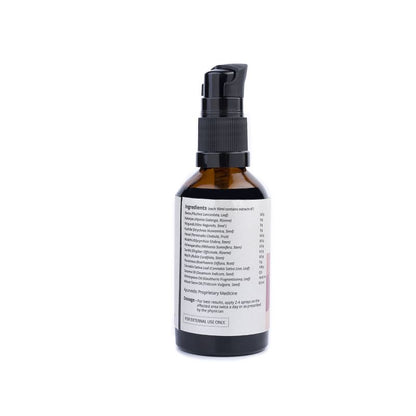 A product image showing Wholeleaf Muscle and Joint Pain Rub Oil, which is a CBD-based pain relief oil, in a glass bottle with ingredients shown on lable.
