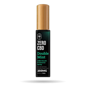 Double Mint CBD Mouth Freshener Spray by Zero CBD, a CBD oral spray made with synthetic CBD.