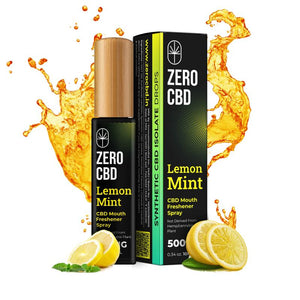 Zero CBD Lemon Mint Oral Spray: A burst of citrus freshness for on-the-go wellbeing. (10ml spray bottle)