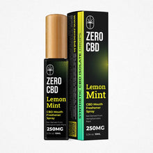 Load image into Gallery viewer, Zero CBD Lemon Mint Oral Spray: A delightful blend of citrus and mint for a long-lasting clean feel. (10ml)
