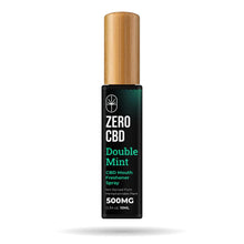 Load image into Gallery viewer, Refresh your breath and support wellness with Zero CBD Double Mint CBD Mouth Freshener Spray. (500mg CBD)
