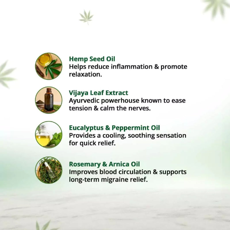 List of essential oils with their benefits on a light green background