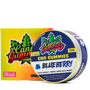 Premium CannaGummies - Blueberry CBD, 500mg Tin