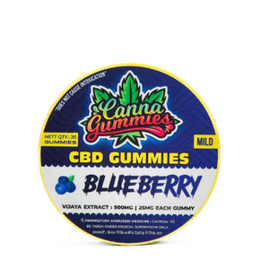 Vegan Blueberry CBD Gummies in Tin - 500mg