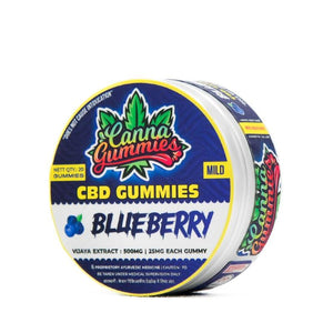 Canna Gummies Tin - Blueberry Flavored CBD, 500mg