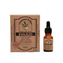 Load image into Gallery viewer, A bottle and box of CBD Massage oil from Cannazo. Pain Aid  - Used for arthritis, ligament, severe pain, back disc pain - 3000 mg listed for sale CBD Shop of India™
