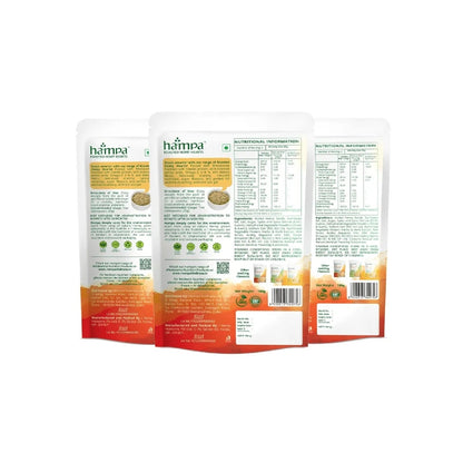 Two Hampa protein powder packages on a white background