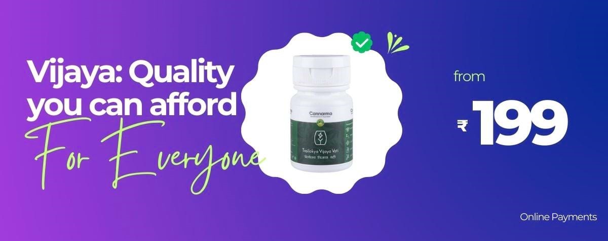 offer banner for cbd shop of india, photo o cbd capsule bottle with price starting from 199 rupees.