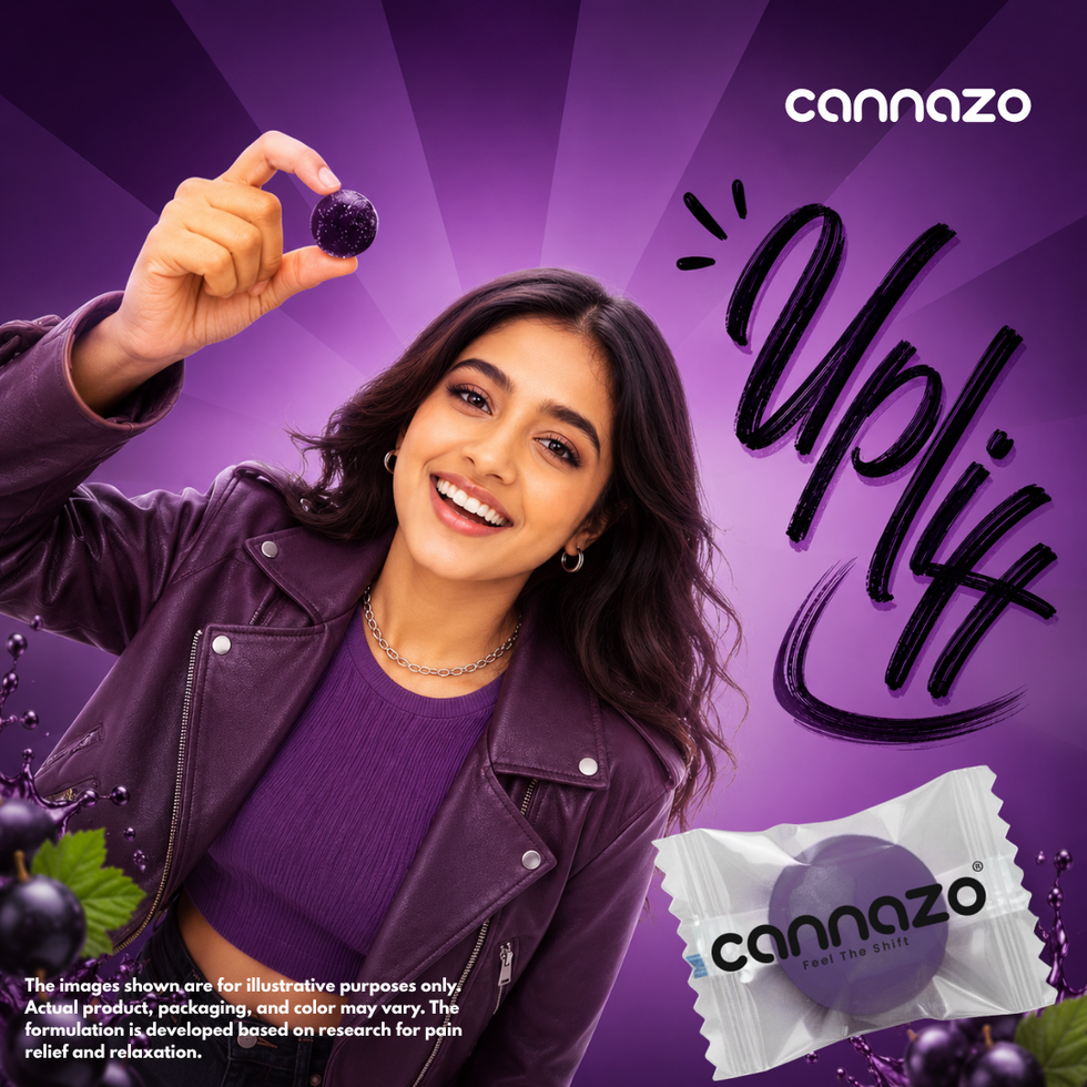 Cannazo: Gummies - Full-spectrum + Terpenes – for Pain 500mg (Blackcurrant)