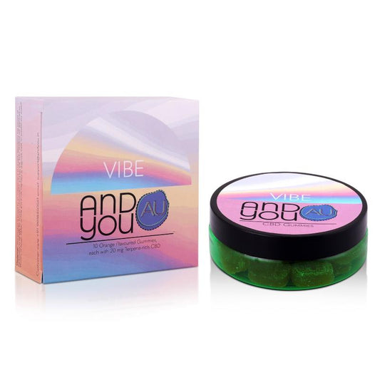 Andyou - Vibe&U Mood Uplift Gummies 200mg CBD + terpenes for good vibes CBD gummies product photo -listed-at-cbd-shop-of-india